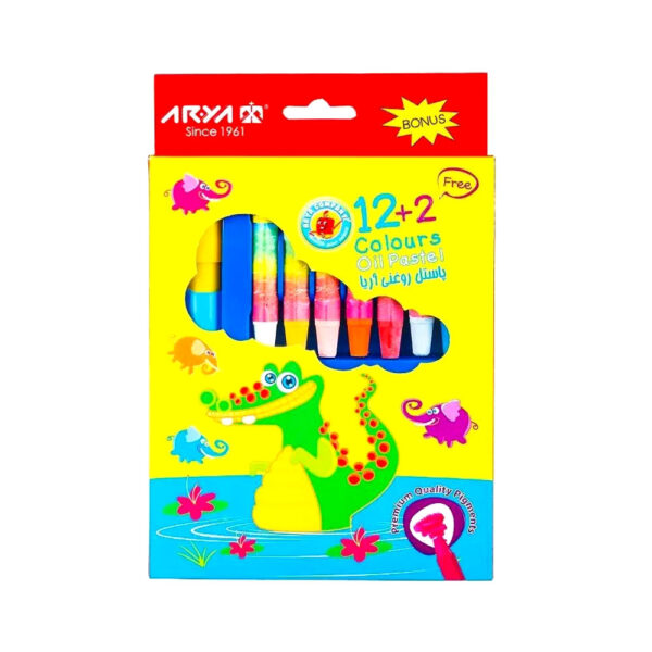 پاستل روغنی 12+2 رنگ آریا کد 2027