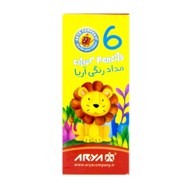 مداد رنگی 6 رنگ آریا مدل 3071