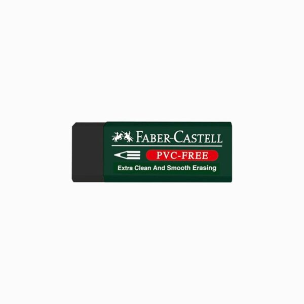 پاک کن Faber-Castell مدل PVC-Free کد 188923 رنگ مشکی با جلد سبز
