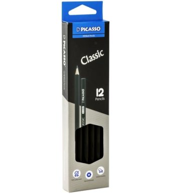 500x500q100-مداد-مشکی-شش-پهلو-پیکاسو-طرح-کلاسیک-بسته-12-تایی
