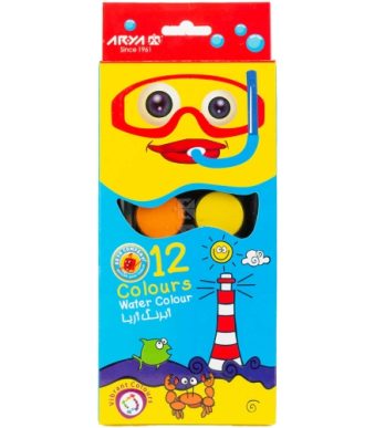 آبرنگ-12-رنگ-آریا-طرح-کمان-بزرگ-1