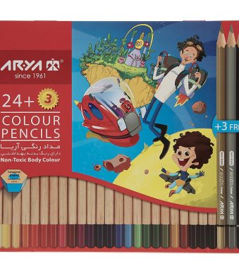 مداد-رنگی-324-رنگ-آریا-جعبه-فلزی-کد-3022